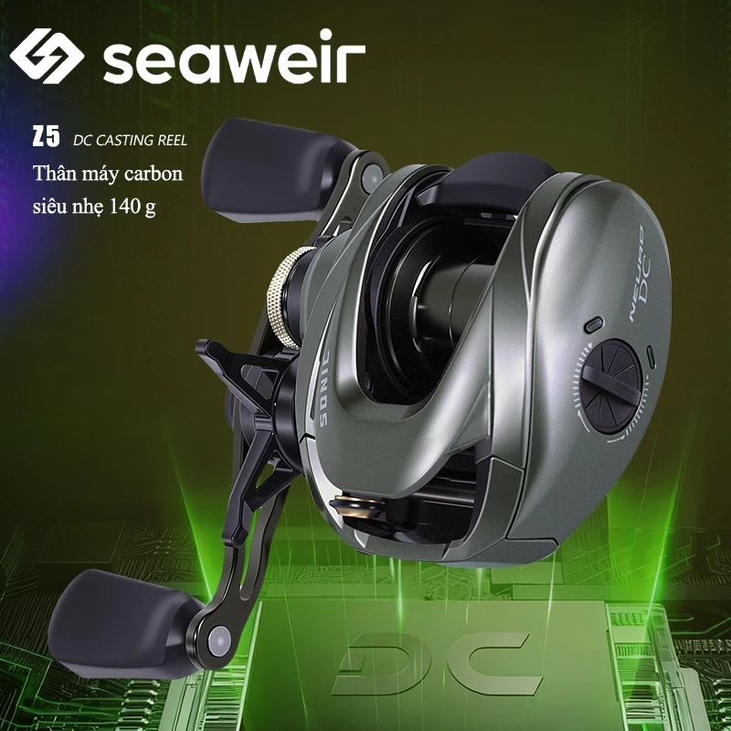 Seaweir Z5DC — Máy câu lure kiểu giọt nước, ném xa, chống đứt dây, siêu nhẹ, tiếng lắc đặc trưng, đa năng cho cá nhỏ và